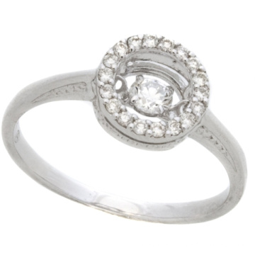 Hot Fashion Jewelry 925 Silver Dancing Diamond Ring Jewelry